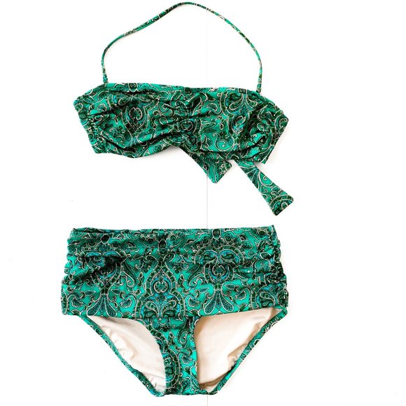 J. Crew Other - j.crew emerald green underwire swim suit 34 C/M